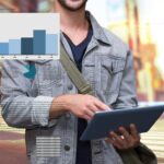 man working with tablet